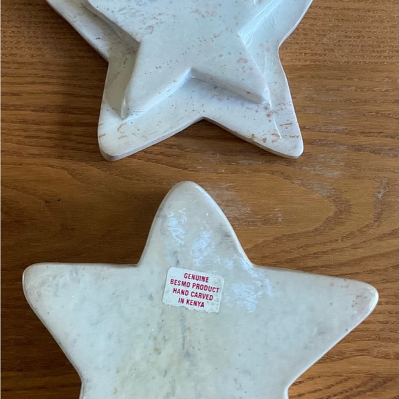 VTG Hand Carved Star Soapstone Trinket Box, Genuine Besmo Kenya, EUC - Picture 3 of 5